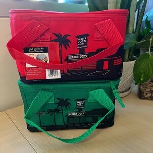 Trader  Joe’s Mini Insulated Cooler Bag Red & Green
